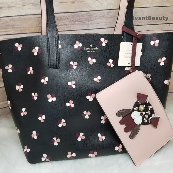 Kate Spade Large Pup Puppy Dog Reversible Tote New - Picture 3 of 15